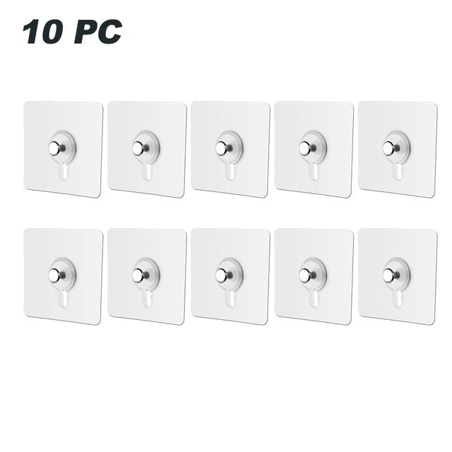 Possto™ Strong Adhesive Hooks (10/20 Pack) - Damage-Free Hanging for Picture Frames, Posters & More! [Waterproof, Kitchen & Bath]