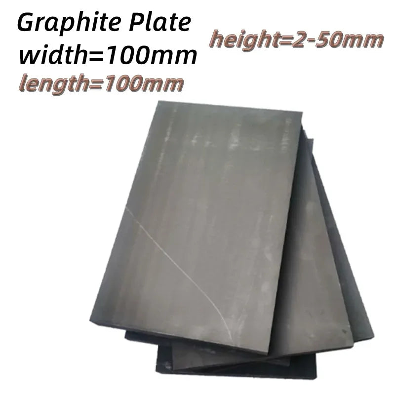 100X100mm Graphite Plate Panel Sheet High Pure Carbon Graphite Multi-sizes High Purity Electrode Graphite Carbon Sheet