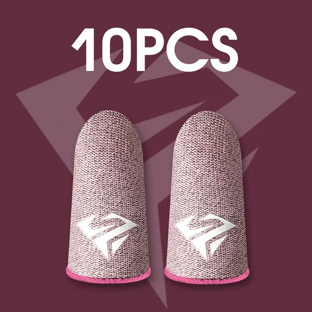 10pcs Mobile Game Fingertip Gloves For PUBG Gamer Sweatproof Anti-slip Touch Screen Finger Sleeve Breathable Gaming Finger Cover