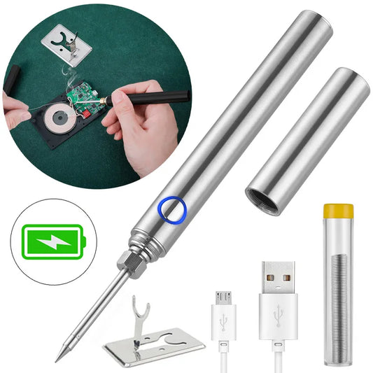 15W Wireless Soldering Iron USB Rechargeable Mini Handheld Soldering Iron Kit Microelectronics Repair Welding Tools with Cover