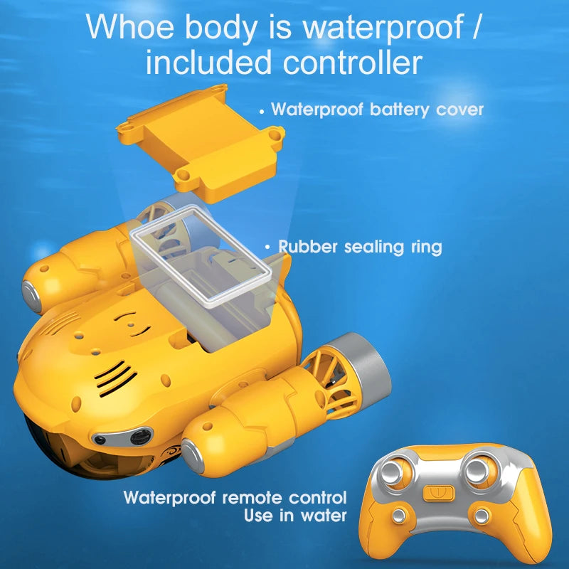 2.4GHz Remote Control Motorboat Waterproof Spray Swimming Pool Bathing RC Steamboat Toys For Boys And Girls Children's Gift