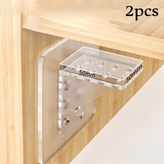 2/4pcs Adhesive Shelf Support Pegs For Kitchen Bedroom Closet Cabinet Shelf Support Clips Wall Hanger Sticker Bracket Holder