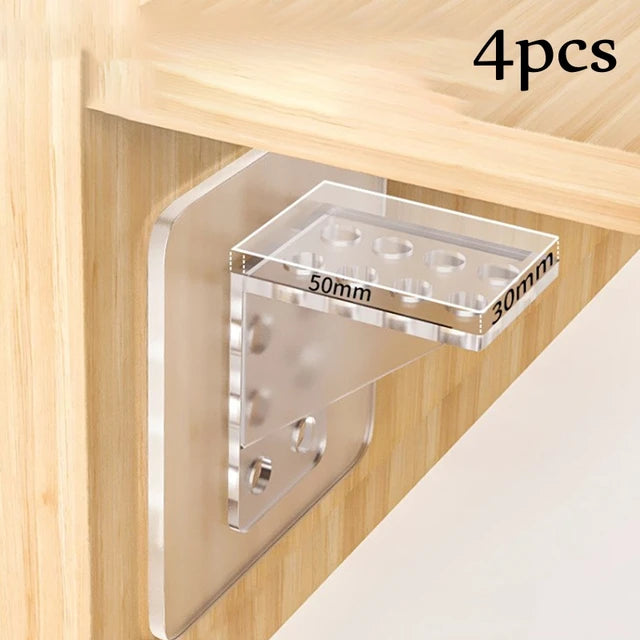 2/4pcs Adhesive Shelf Support Pegs For Kitchen Bedroom Closet Cabinet Shelf Support Clips Wall Hanger Sticker Bracket Holder