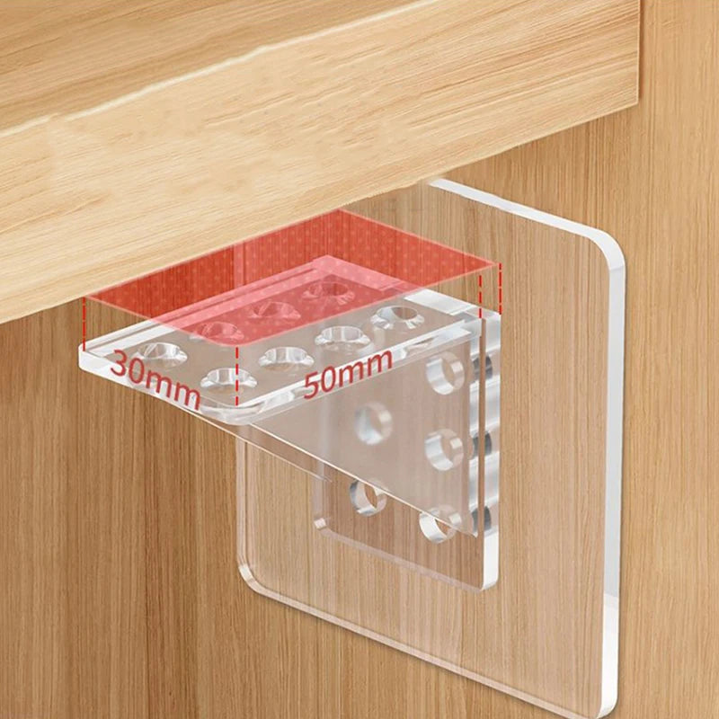 2/4pcs Adhesive Shelf Support Pegs For Kitchen Bedroom Closet Cabinet Shelf Support Clips Wall Hanger Sticker Bracket Holder