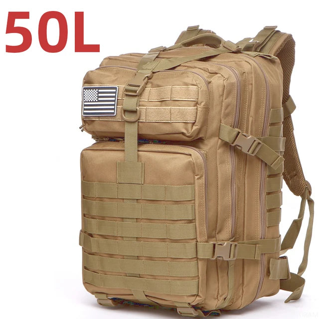 25L/50L 1000D Nylon Waterproof Trekking Fishing Hunting Bag Backpack Outdoor Military Rucksacks Tactical Sports Camping Hiking