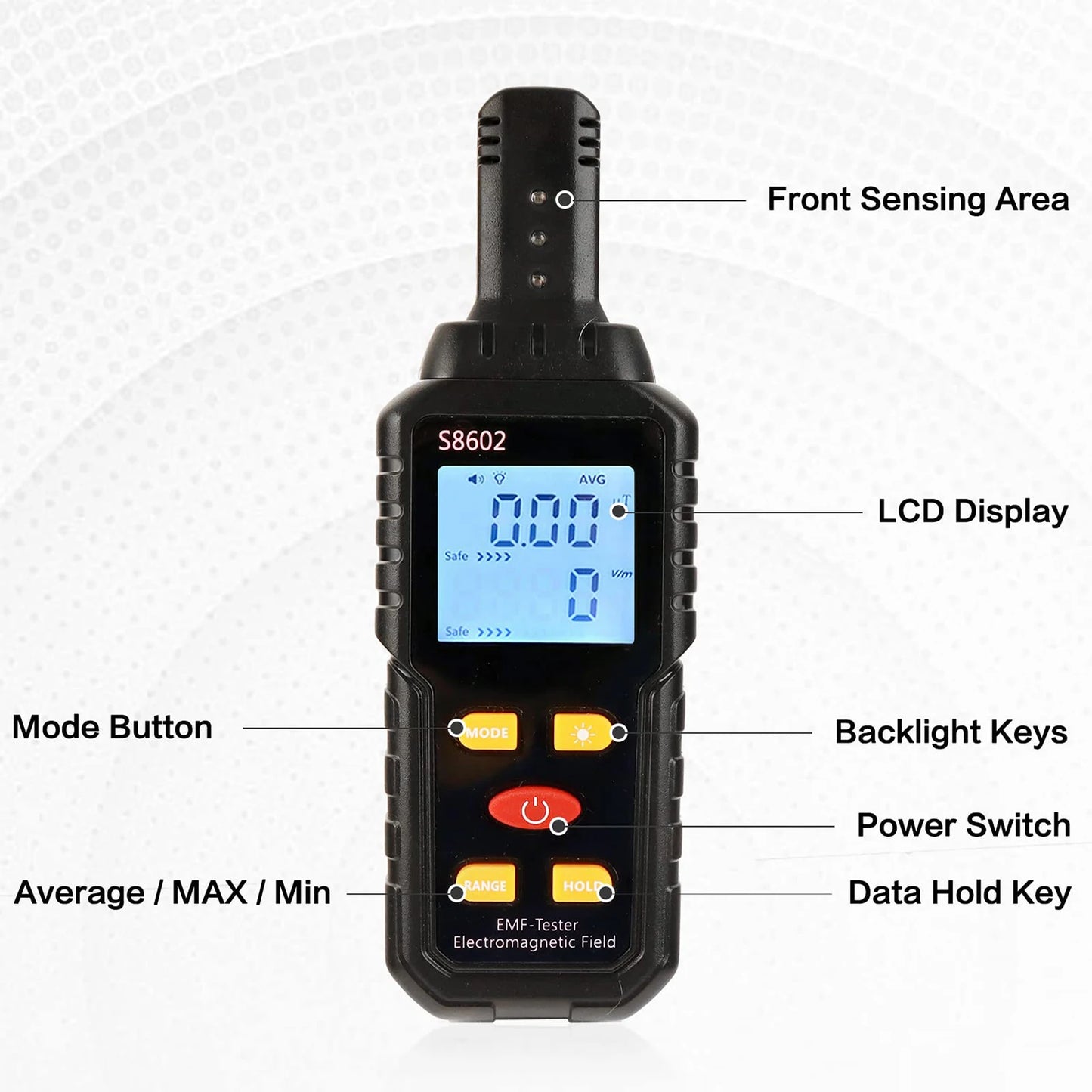 3-in-1 EMF Meter Radia Frequency Meter Radiation Detector Electromagnetic Field Person Radiation Dosimeter Counter Dose Alarm