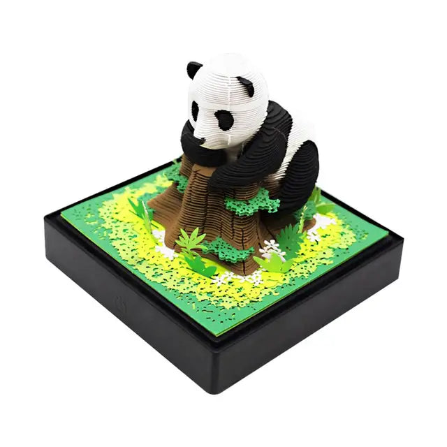 3D Panda 2024 Calendar Memo Pad Creative Desk Calendar Decoration Memo Pad Novelty Birthday Gift Christmas Gift