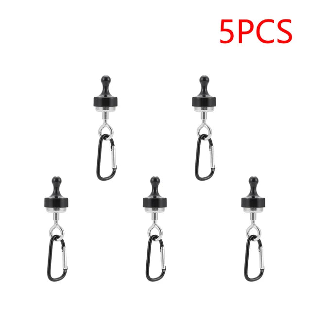 5/10/15/20Pcs Strong Magnetic Camping Carabiner Portable Canopy Carabiner Magnet Hanger Outdoor Tent Camping Light Magnetic Hook