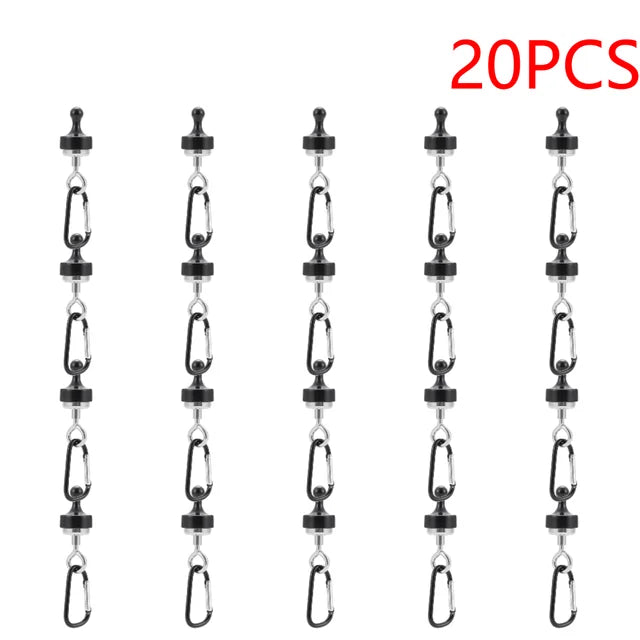 5/10/15/20Pcs Strong Magnetic Camping Carabiner Portable Canopy Carabiner Magnet Hanger Outdoor Tent Camping Light Magnetic Hook