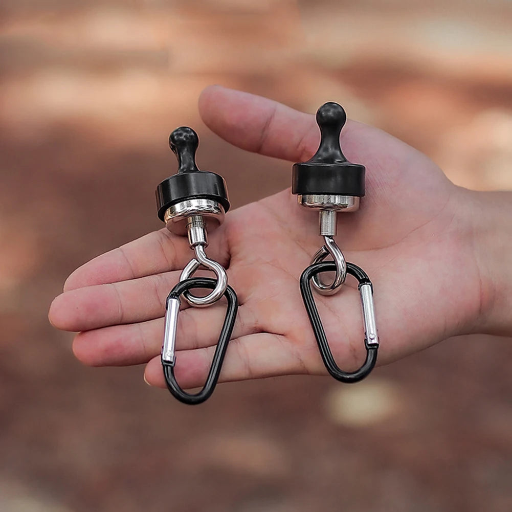 5/10/15/20Pcs Strong Magnetic Camping Carabiner Portable Canopy Carabiner Magnet Hanger Outdoor Tent Camping Light Magnetic Hook