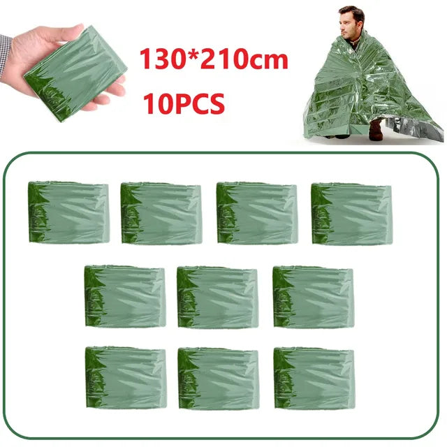 5-20pcs Emergency Blanket Outdoor Low Temperature Rescue First Aid Kit Insulation Windproof Waterproof Foil Thermal Blanket New