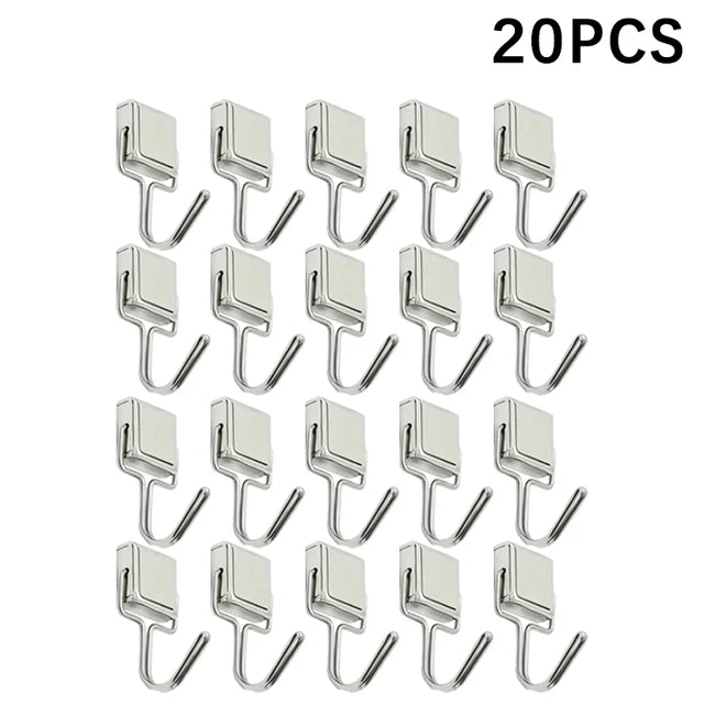 50PCS Strong Magnetic Hooks Multi-Purpose Storage Hooks Home Kitchen Bar Storage Hooks Key Storage Hooks Bathroom Hangers