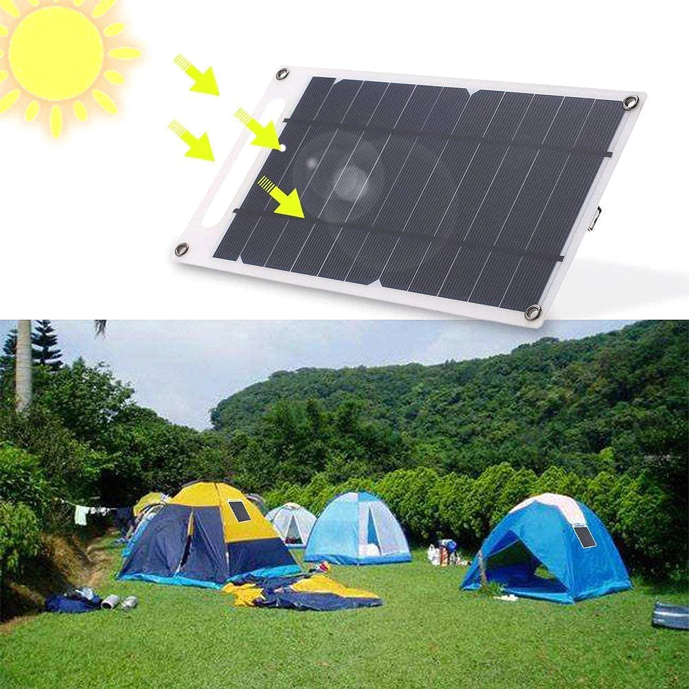 5V 10W Solar Panel Output USB Outdoor Portable Solar System Cell Phone Charger Solar Panel Battery Module Power Panel Enlarged 1