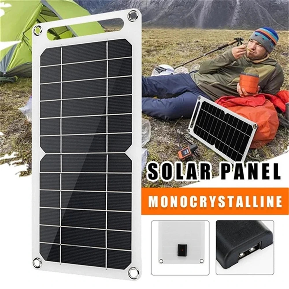 5V 10W Solar Panel Output USB Outdoor Portable Solar System Cell Phone Charger Solar Panel Battery Module Power Panel Enlarged 1