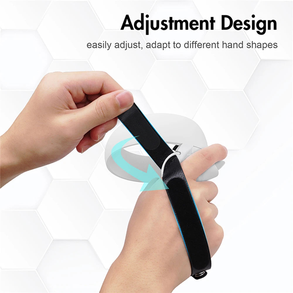 AMVR Adjustable Knuckle Strap for Oculus Quest 2 Controller Battery Cover Grips Handle Protector VR Accessories