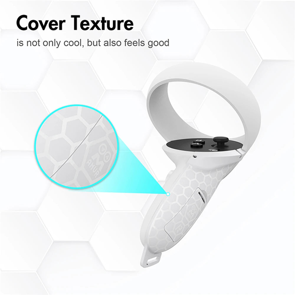 AMVR Adjustable Knuckle Strap for Oculus Quest 2 Controller Battery Cover Grips Handle Protector VR Accessories