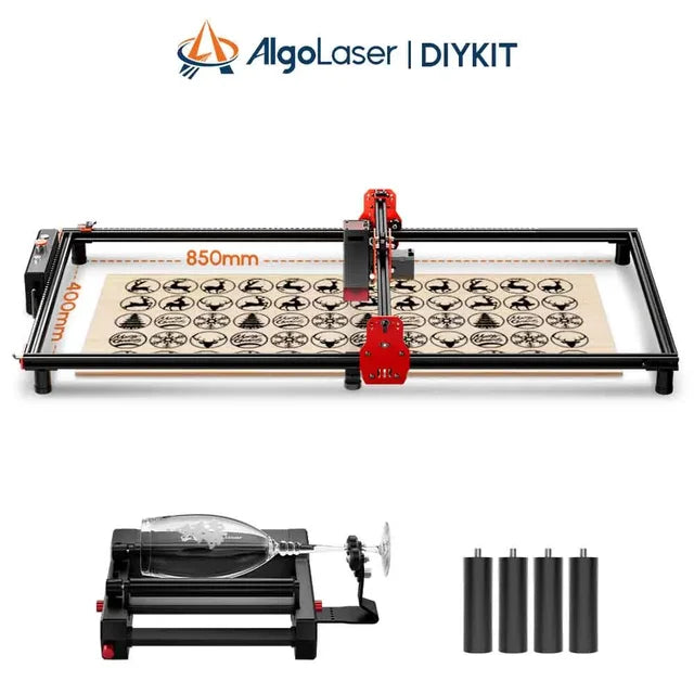 AlgoLaser DIY Kit 5W Laser Engraver Cutter 40*40CM Mini Portable Logo Printer Woodworking Tool Fun CNC Machine For Metal Acrylic