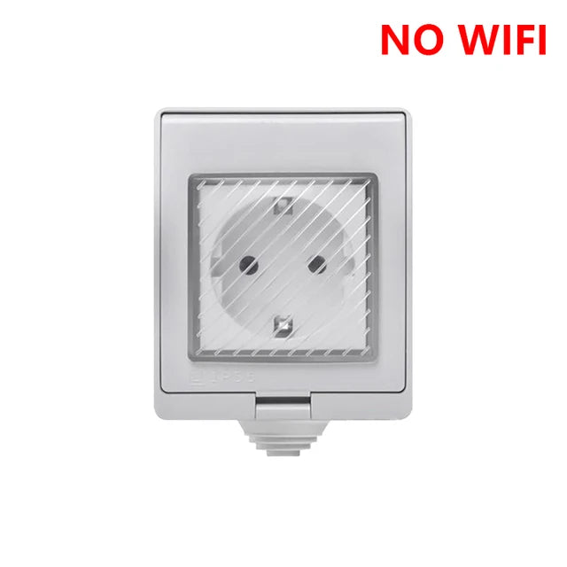 Avoir IP55 Smart Waterproof Electrical Outlets With Timer Tuya Wifi Connected Power Socket Standard EU Plugs 16A Home Appliance