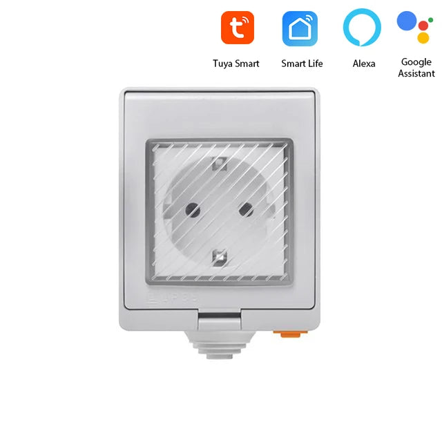 Avoir IP55 Smart Waterproof Electrical Outlets With Timer Tuya Wifi Connected Power Socket Standard EU Plugs 16A Home Appliance