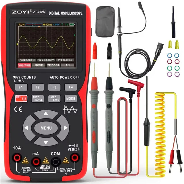 BSIDE ZT702S Professional Digital Multimeter Handheld Oscilloscope Electrician Tester Ammeter Voltmeter Current Cap Ohm Meter