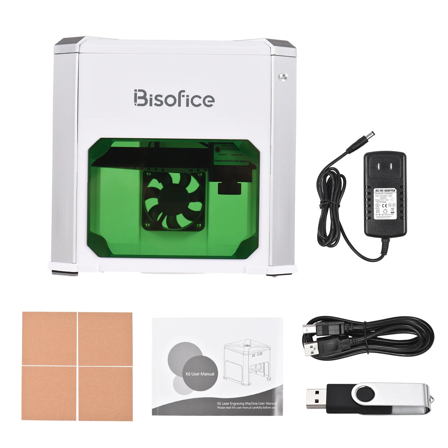 Bisofice K6 Laser Engraver Logo Marker Machine for Household Woodwork Marking Machine Support Wireless BT Mobile Phone Control