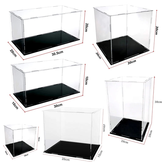 Clear Acrylic Display Case Countertop Box Organizer Stand Dustproof Protection Showcase for Action Figures/Toys/Collectibles