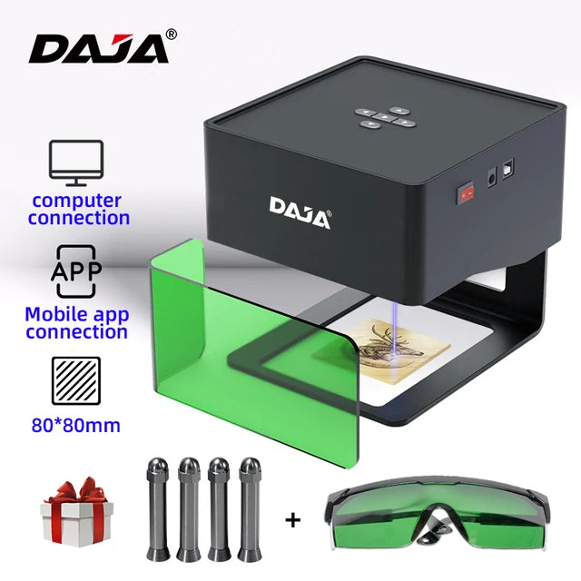 DJ6 Mini DIY Laser Engraving And Cutting Machine Laser Engraver 3W Laser Printer For Wood Leather Glass