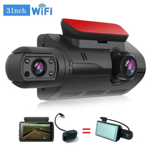 Dual Lens Dash Cam for Cars Black Box HD 1080P Car Video Recorder with WIFI Night Vision G-sensor Loop Recording Dvr Car Camera