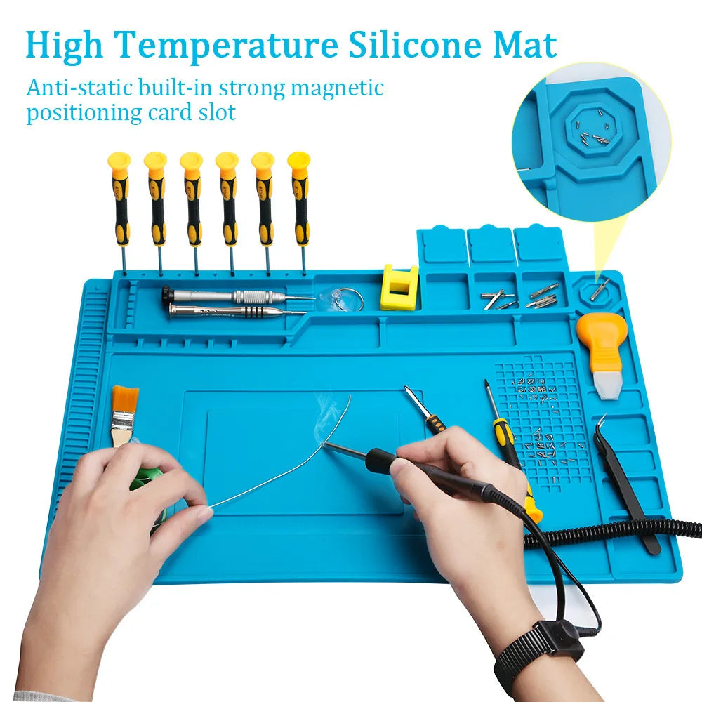 ESD Heat Insulation Soldering Mat Computer Phone Repair Tool Kit Working Silicone Repair Pad Heatresistant Maintenance Tool Kit