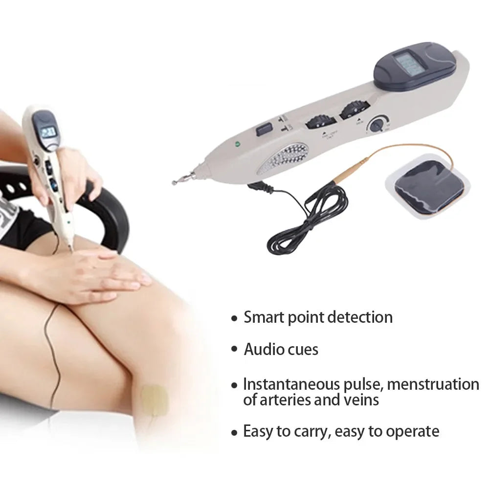 Electronic Acupuncture Pen TENS Point Detector with Digital Display Laser Therapy Heal Massage Acupoint Muscle Stimulator Device