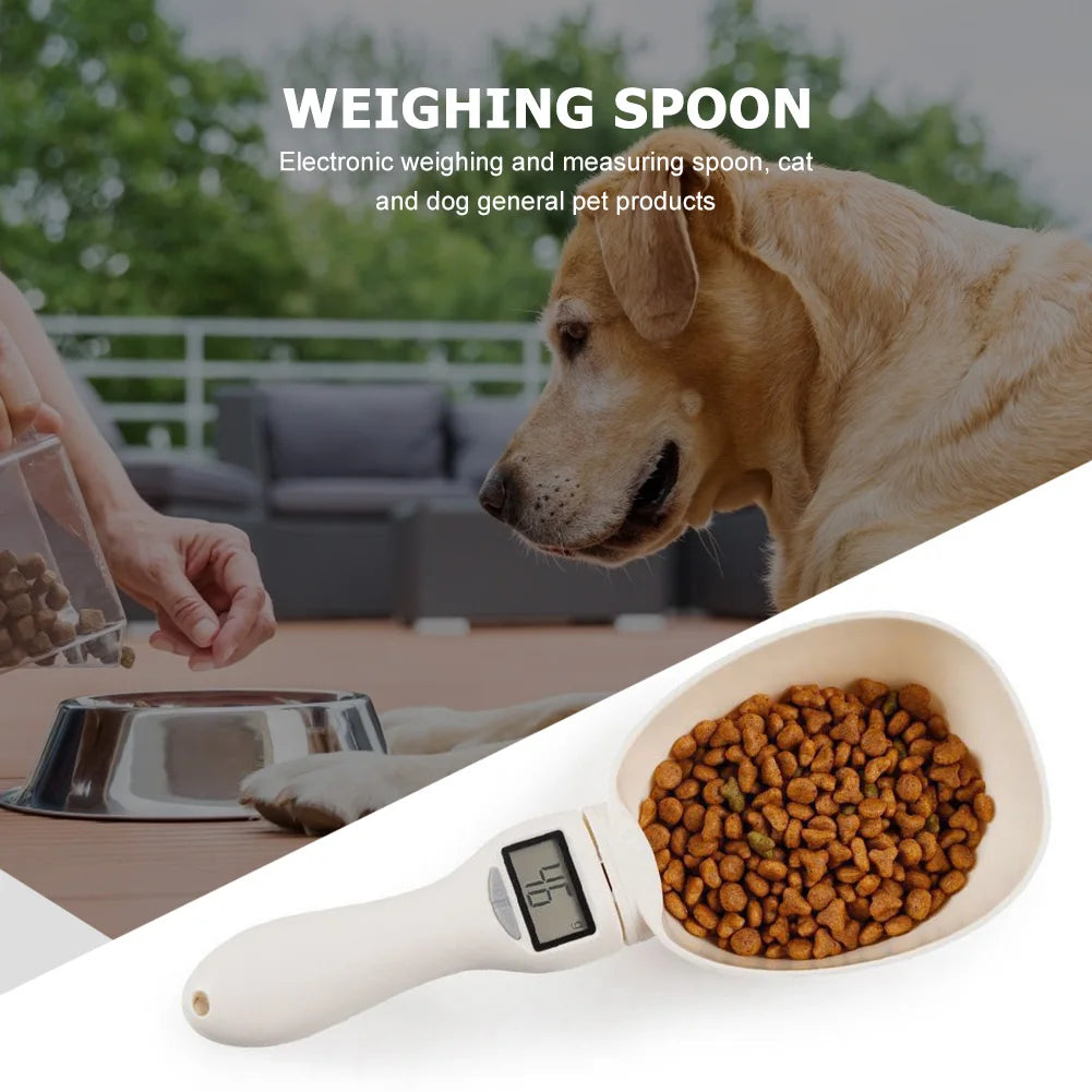 Electronic Measuring Tool Dog and Cat Feeding Bowl Measuring Spoon Pet Food Scale Digital Display Weighing Spoon Weight Volumn