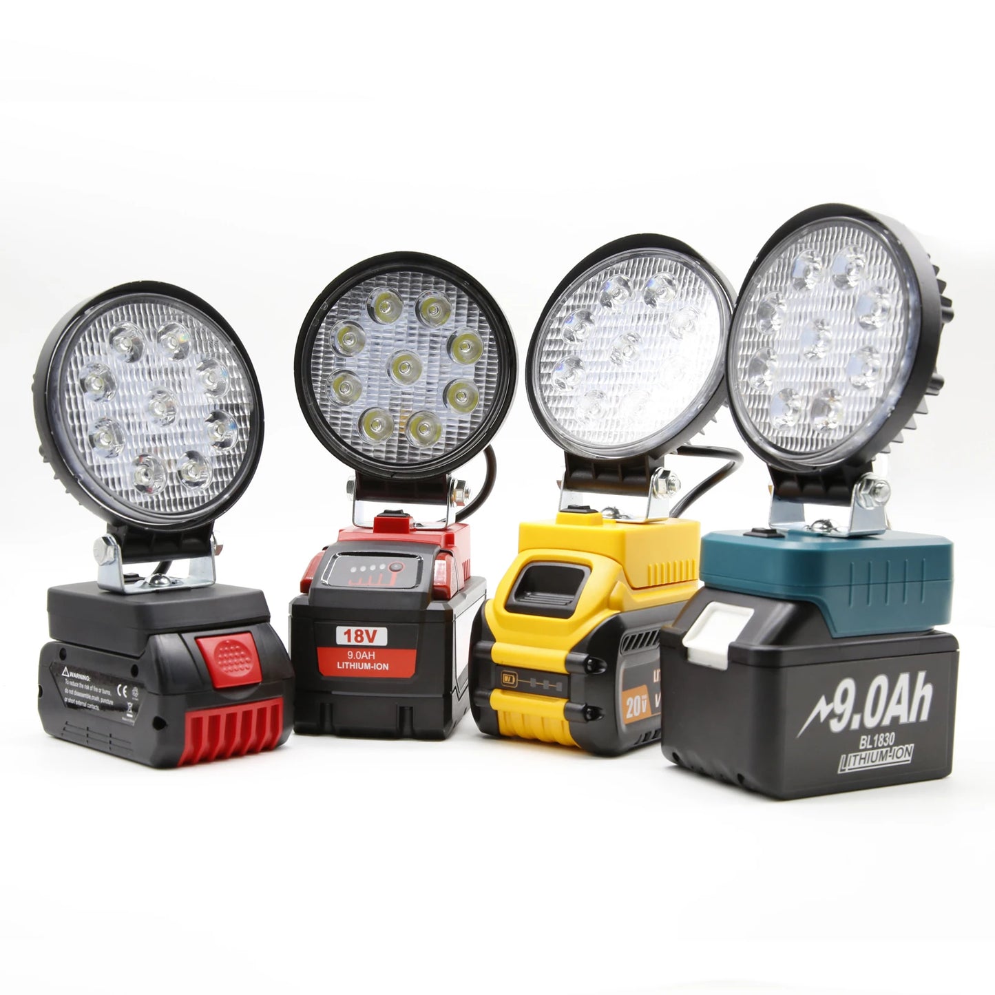 For Makita/Dewalt/Milwaukee/Bosch 18V Li-ion Battery LED Work Light Flashlight Portable Emergency Flood Lamp Camping lamp