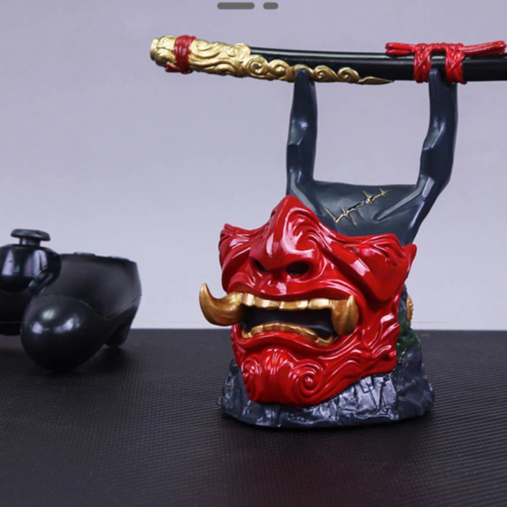 Game controller holder for PS5/PS4/XBOX with Japanese devil mask anime style