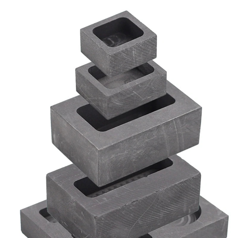 Graphite Ingot Mould Crucible Mould for Casting Gold Silver Metal Aluminum Copper Brass Melting Refining