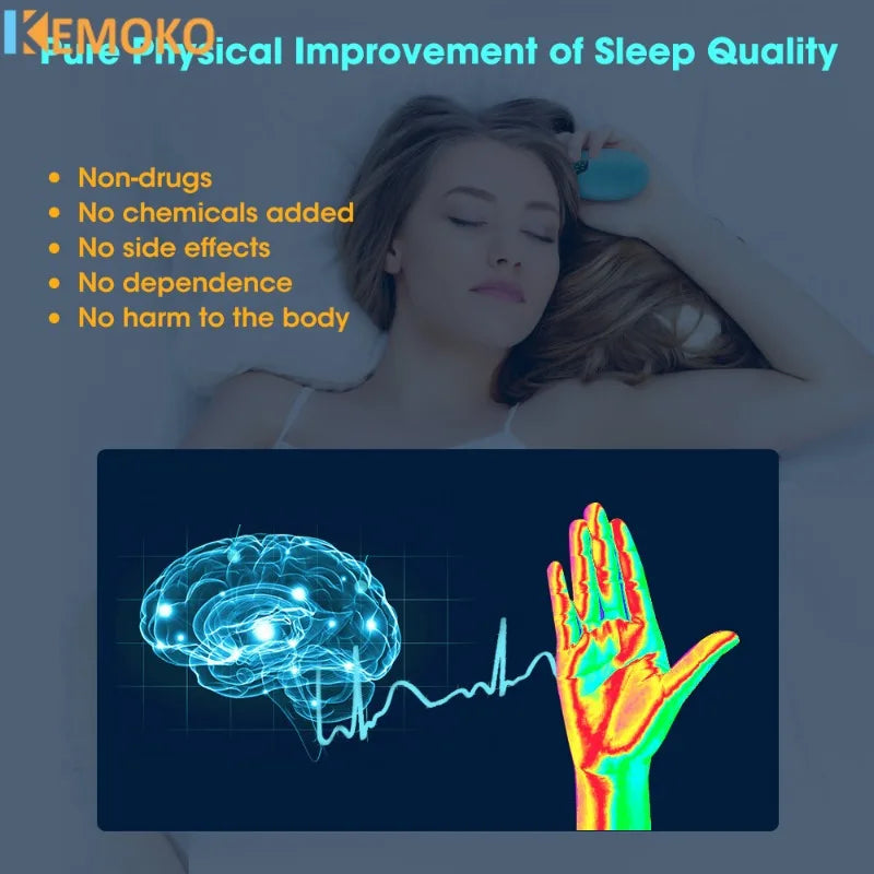 Handheld Mini USB Microcurrent Sleep Aid Device EMS Pressure Relief Anxiety Hypnosis Smart Sleeper Body Massager