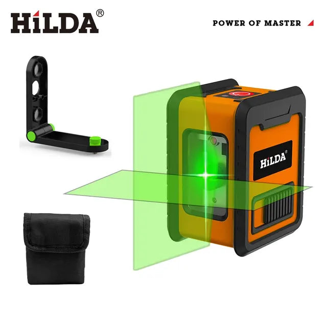 Hilda 2 Mini Lines Laser Level Self Levelling Green Beams Laser Horizontal & Vertical Cross-Line