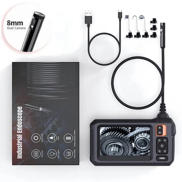 Industrial Endoscope Camera 8mm HD1080P 4.3inch IPS Screen