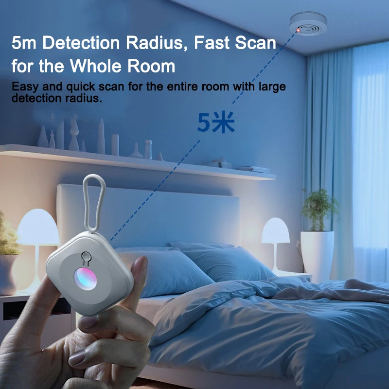 Infrared Camera Detector for Hotel Hidden Portable Pinhole Scanner Detect Gadget Anti-Peeping Security Protection With LED Light