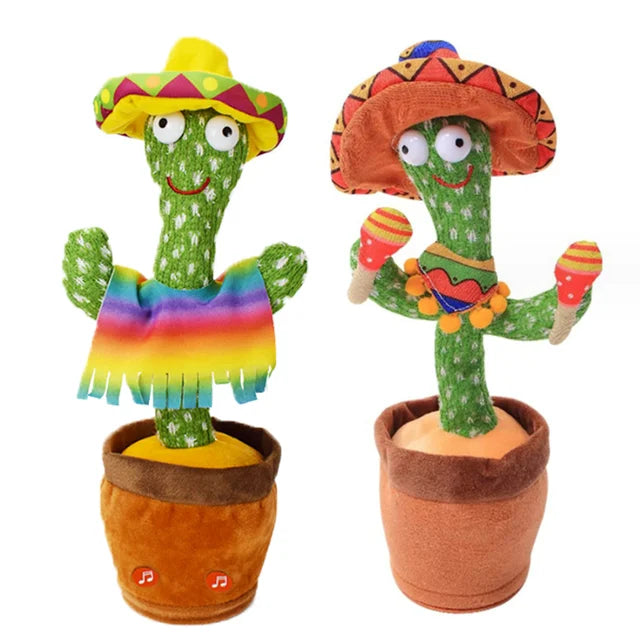 Intelligent Kawaii Cactus Interactive Learning and Musical Toy for Kids to Dance Record and Speak with Fun peluches 	Plush toys