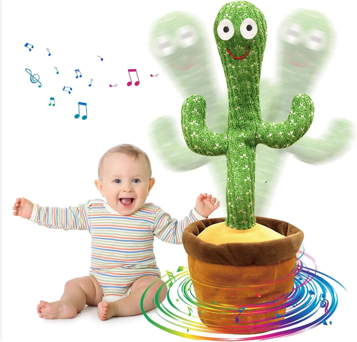 Intelligent Kawaii Cactus Interactive Learning and Musical Toy for Kids to Dance Record and Speak with Fun peluches 	Plush toys