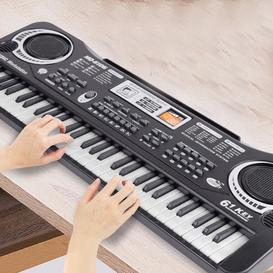 Kids Electronic Piano Keyboard 61 Keys Organ with Microphone / 24 Keys Education Toys Musical Instrument Gift for Child Beginner