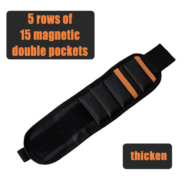 Magnetic Wristband with Strong Magnets Holds Screws Nails Drill Bit Organizer Storage Belt Tool Storage Wrist