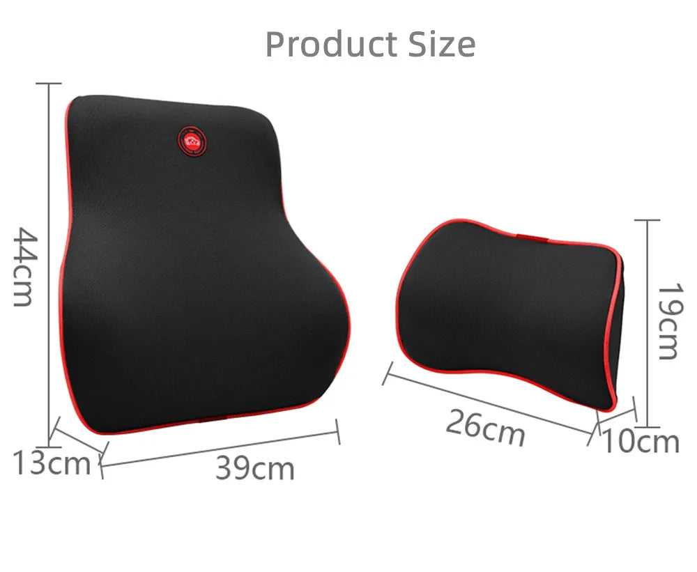 Memory Foam Car Seat Pillow Car Neck Pillow Protective Lumbar Back Support Breathable Car Headrest Cushion For Travel