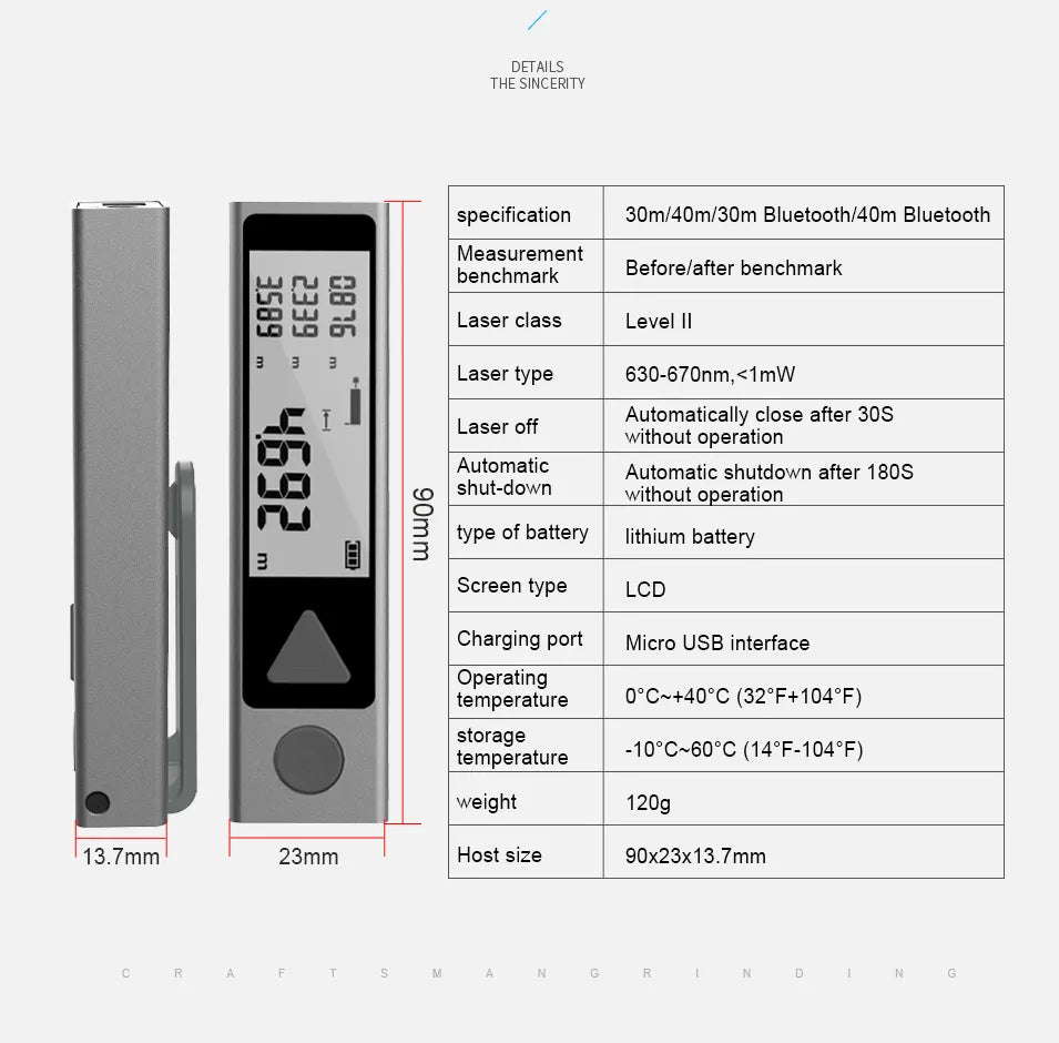 Mileseey MiNi Bluetooth Laser Distance Meter Trena Laser Measuring Tape Handheld Metre Laser лазерная рулетка дальномер лазерный