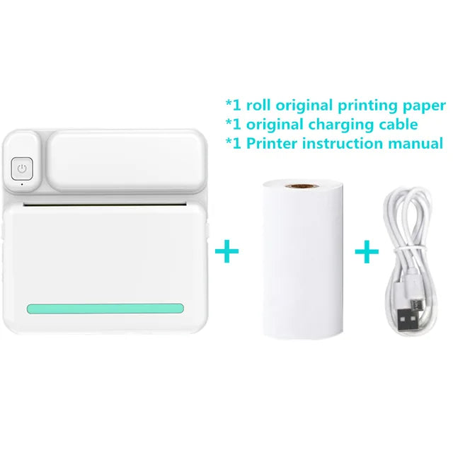 Mini Printer Portable Label Printer Sticker Wireless Inkless Self-adhesive Thermal Printer Impresora Portatil IOS Android