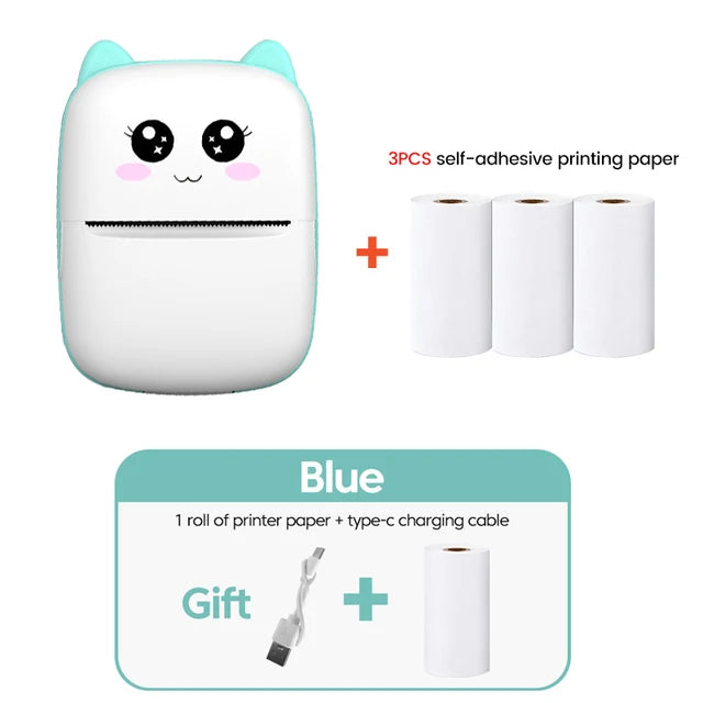 Mini Printer Portable Label Printer Sticker Wireless Inkless Self-adhesive Thermal Printer Impresora Portatil IOS Android