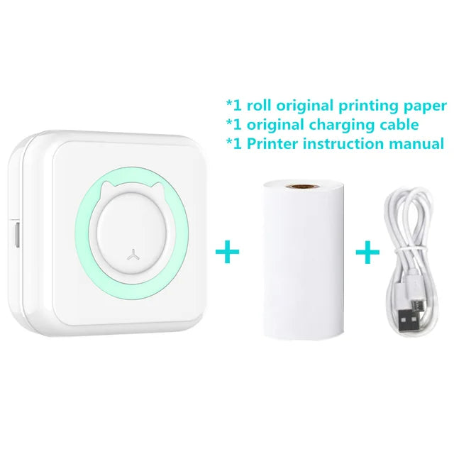 Mini Printer Portable Label Printer Sticker Wireless Inkless Self-adhesive Thermal Printer Impresora Portatil IOS Android