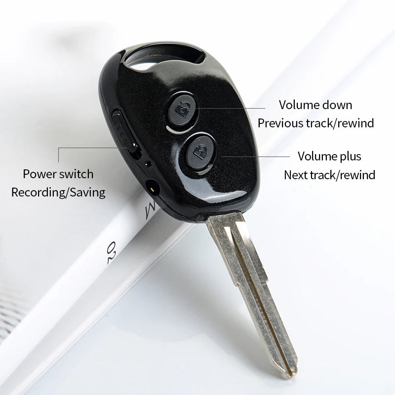 Mini Voice Recorder Portable Car Key 8G/16G/32G Digital Sound Recorder 38Hrs Professional Activated Voice Dictaphone MP3 Player