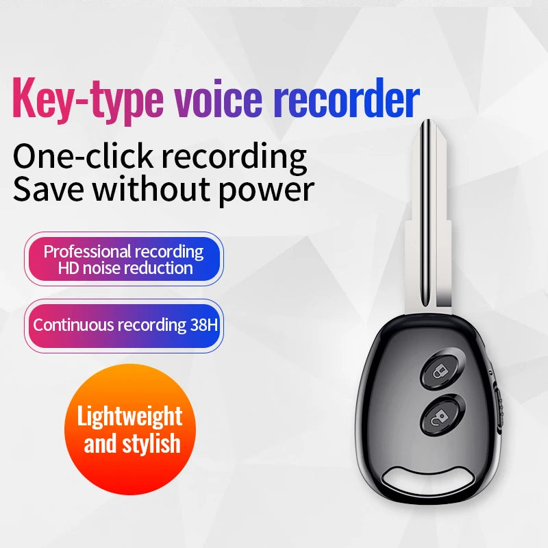 Mini Voice Recorder Portable Car Key 8G/16G/32G Digital Sound Recorder 38Hrs Professional Activated Voice Dictaphone MP3 Player