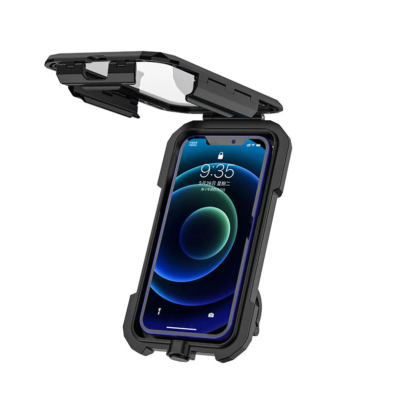 Motorcycle Phone Mount Holder Waterproof Phone Holder for Bike/Bicycle/Motorcycle Handlebar Mount Rearview Mirror Touch-Screen